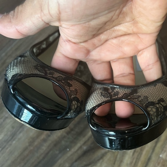 Jimmy Choo Lace Sling Back Heels Size 38 - Picture 13 of 14